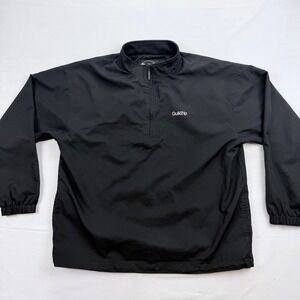 Quiktrip Stormtech Performance Windbreaker Jacket Men L Black 1/4 Zip Pullover